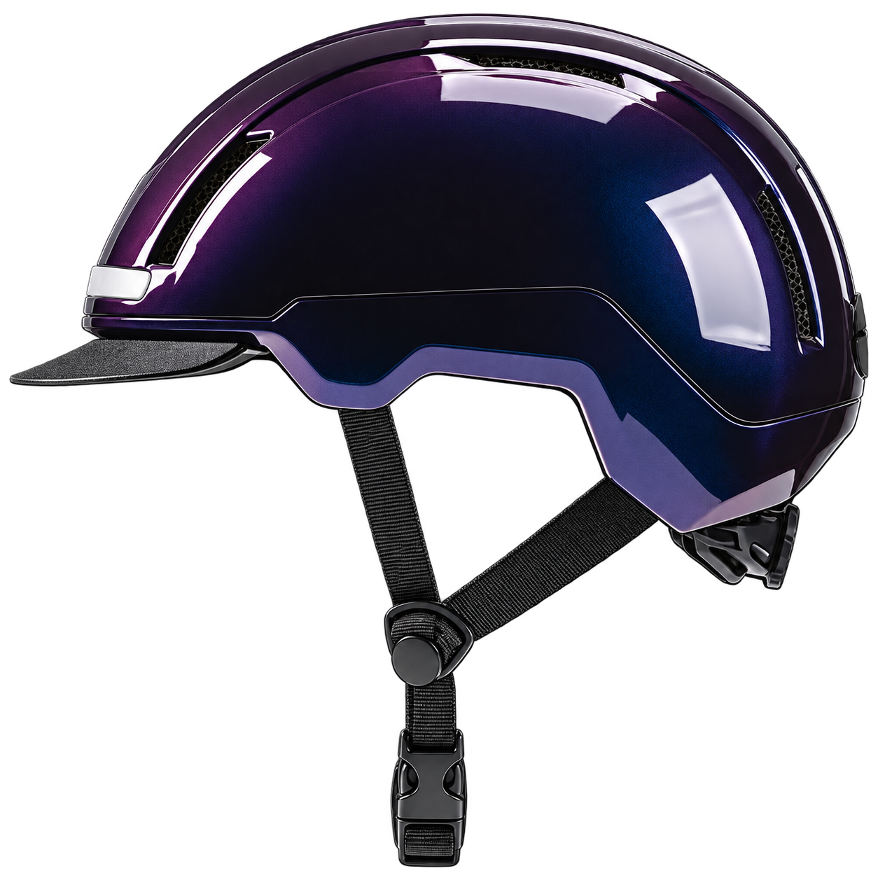 Dark purple commuter helmet