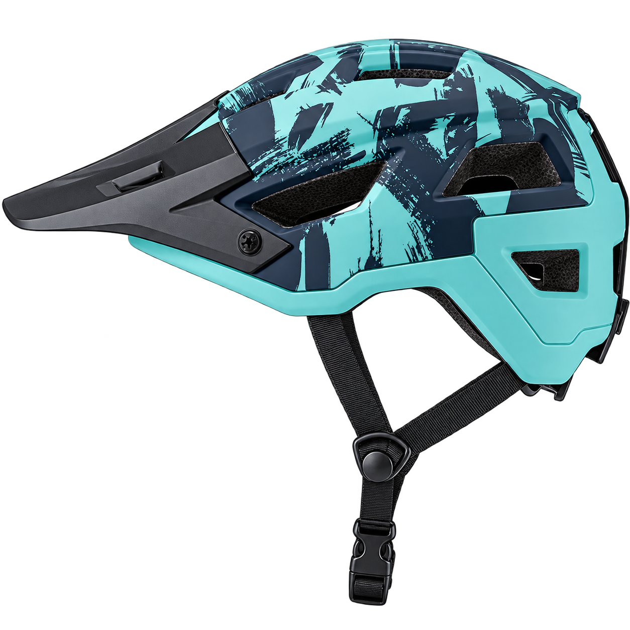 Teal MTB helmet