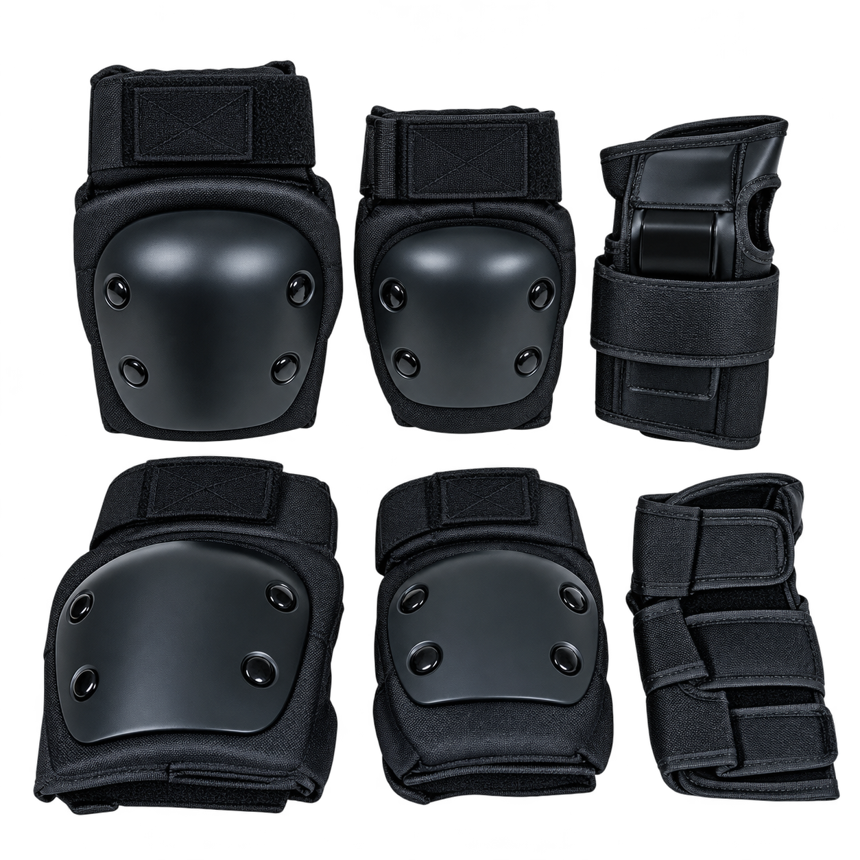 Black protective pad set
