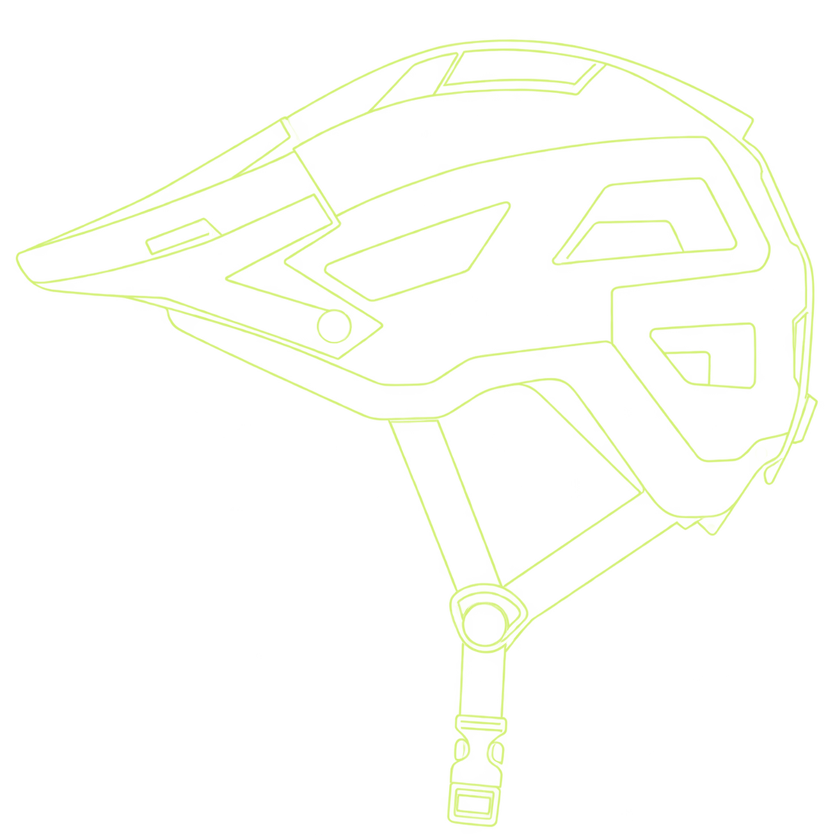 Helmet line illustration, third banner frame