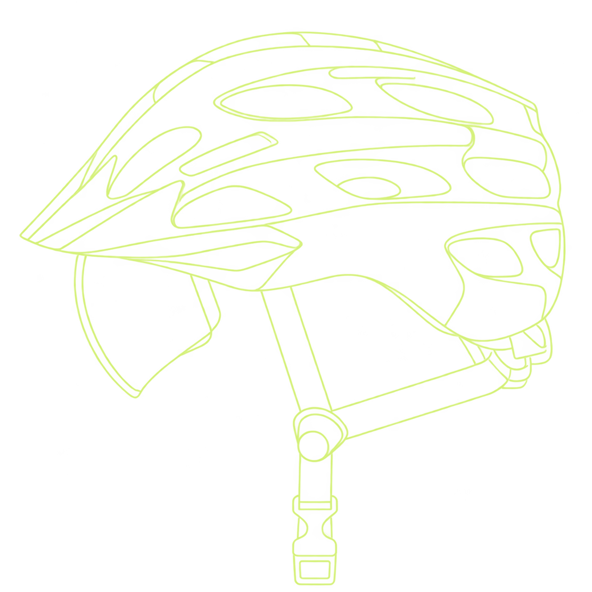 Helmet line illustration, fifth banner frame