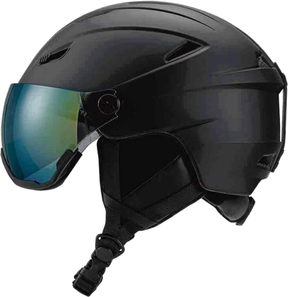 AES018 ski helmet, three-quarter studio view